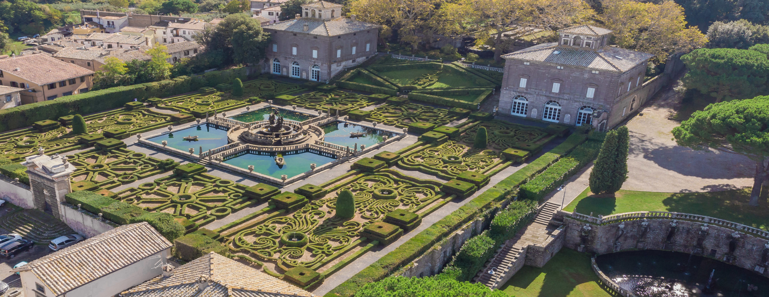 Villa Lante - veduta aerea del giardino formale (ph. M. Mascellini)