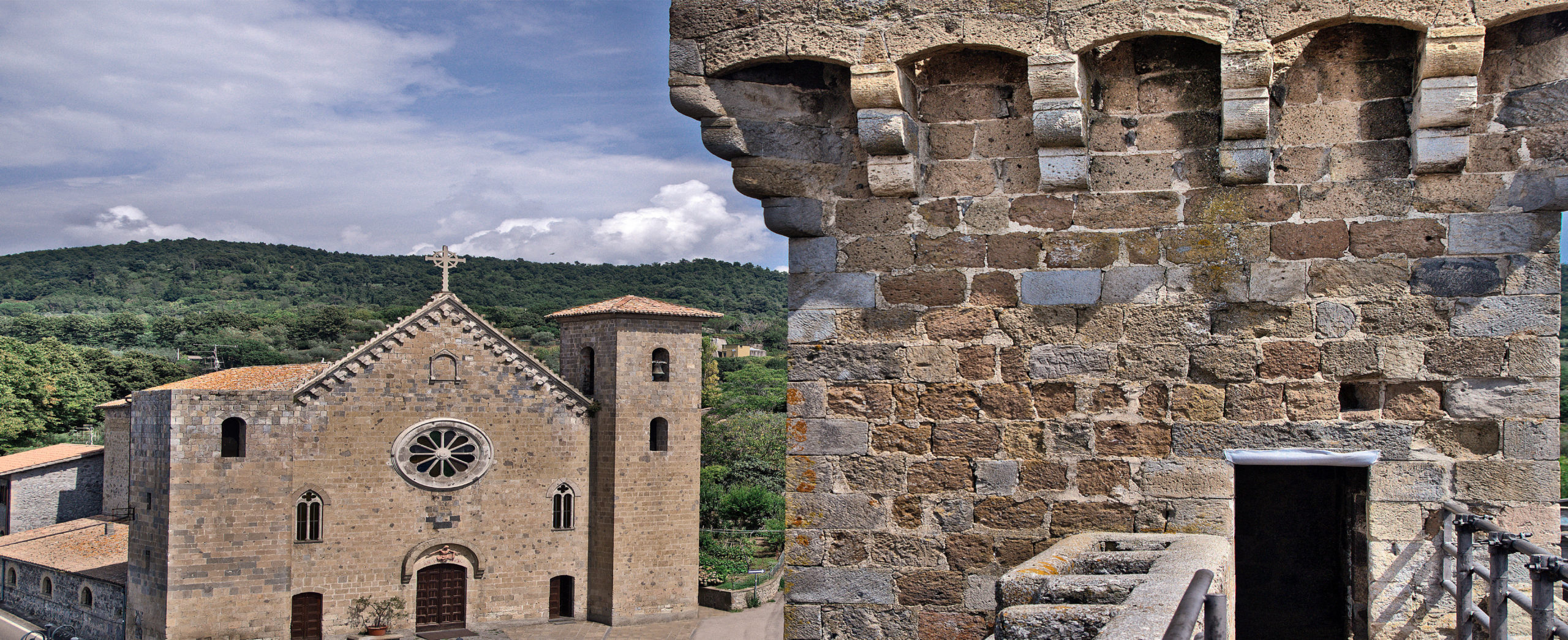 Bolsena - VT - Scorcio della chiesa di S. Salvatore dalle torri della Rocca