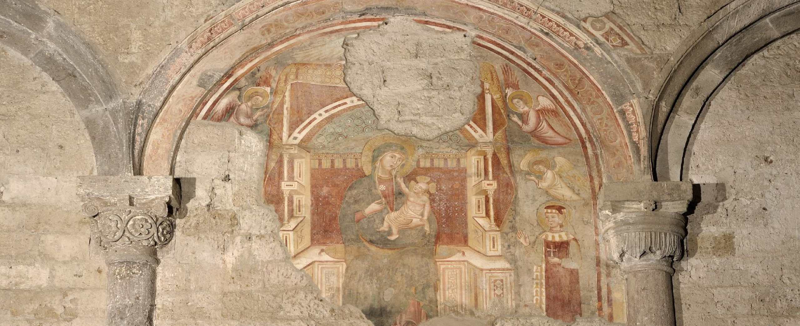 Tuscania - Affresco medievale nella basilica di Santa Maria Maggiore