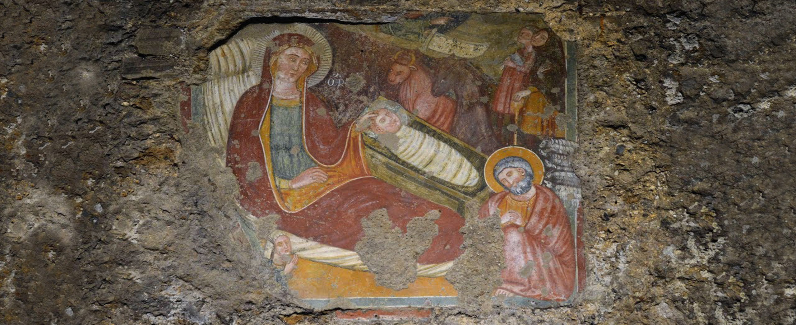 Sutri VT Affresco della Madonna del Parto nel Mitreo